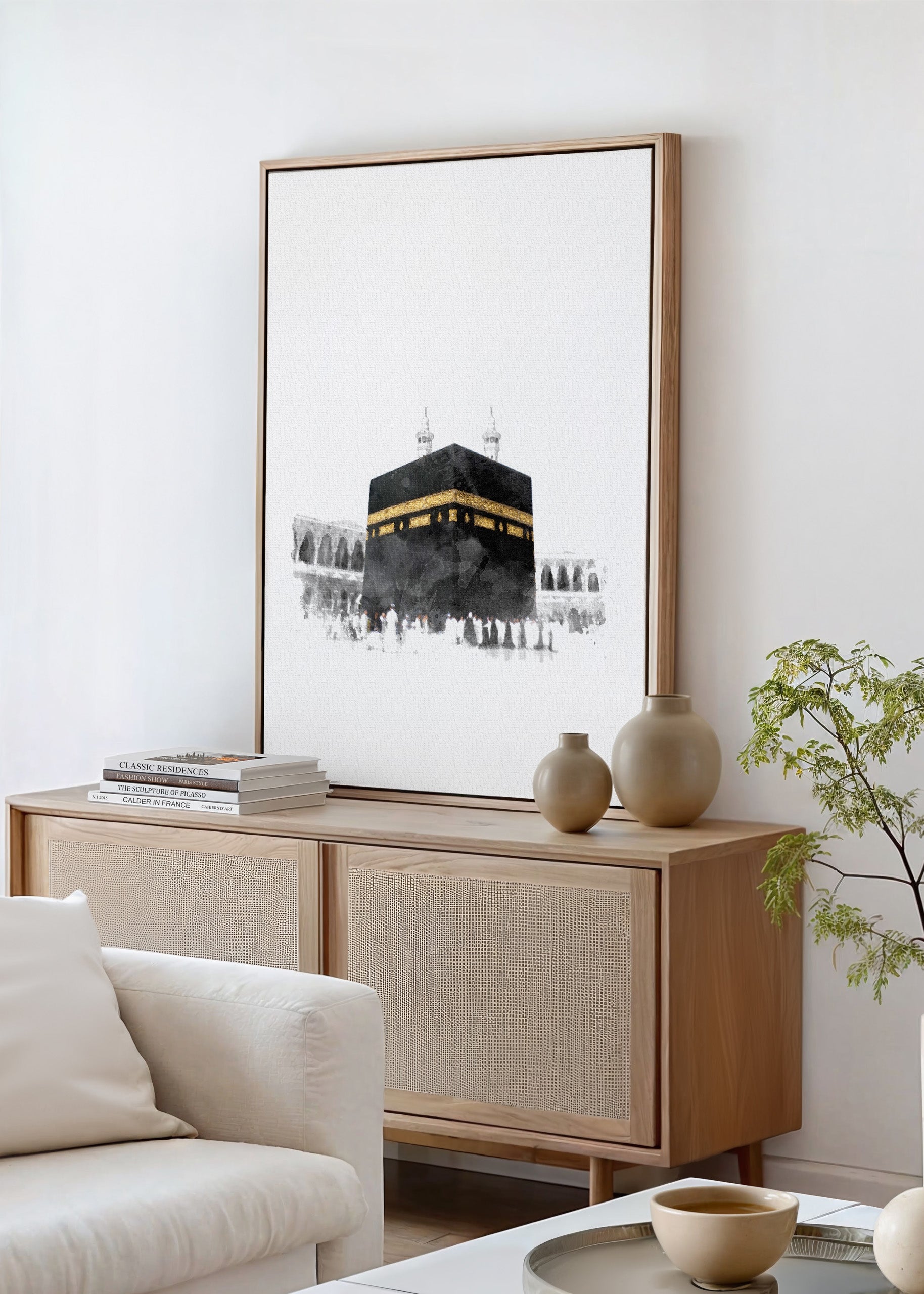 Kaaba Watercolor Canvas