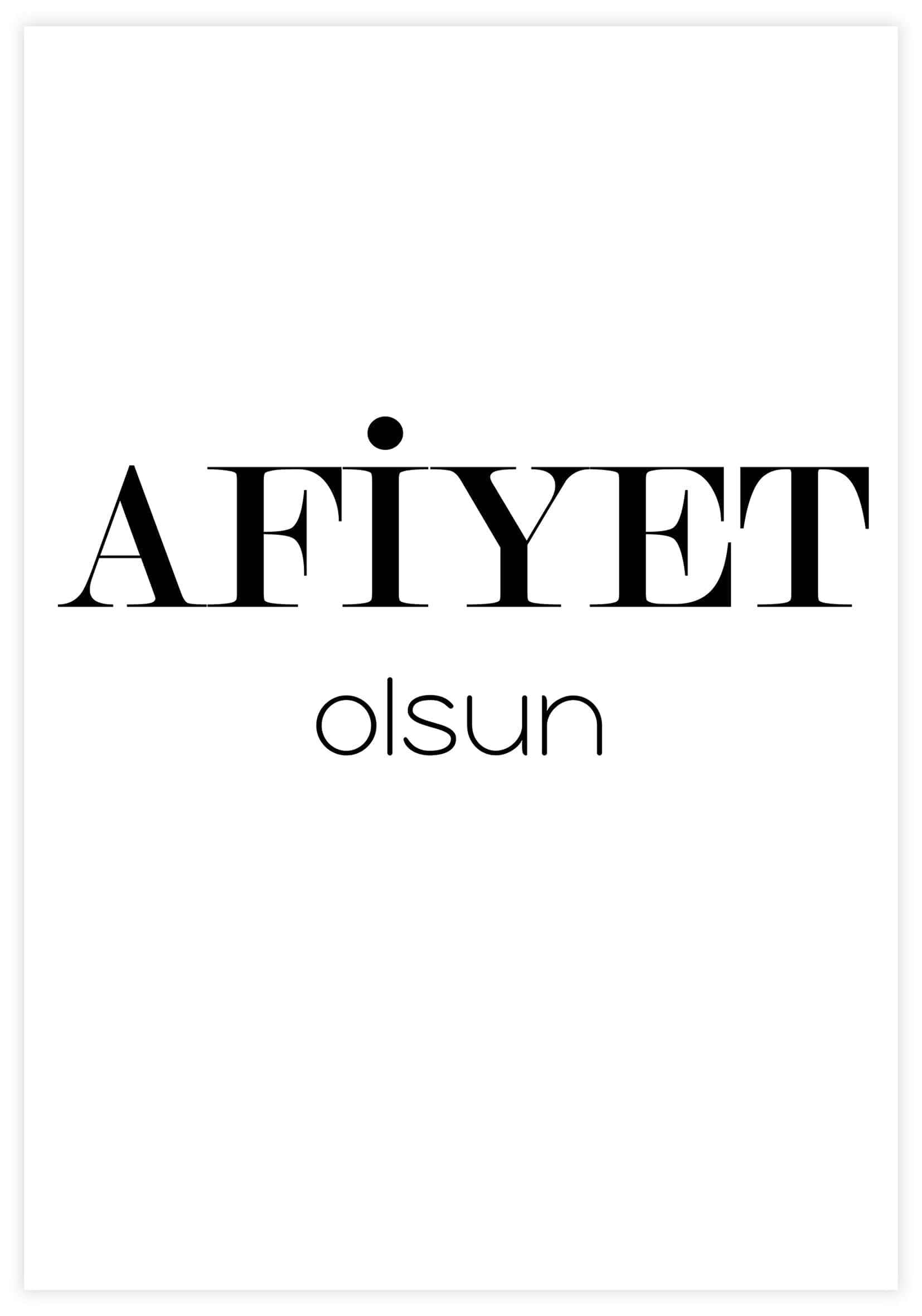 Afiyet Olsun Poster - KAMAN