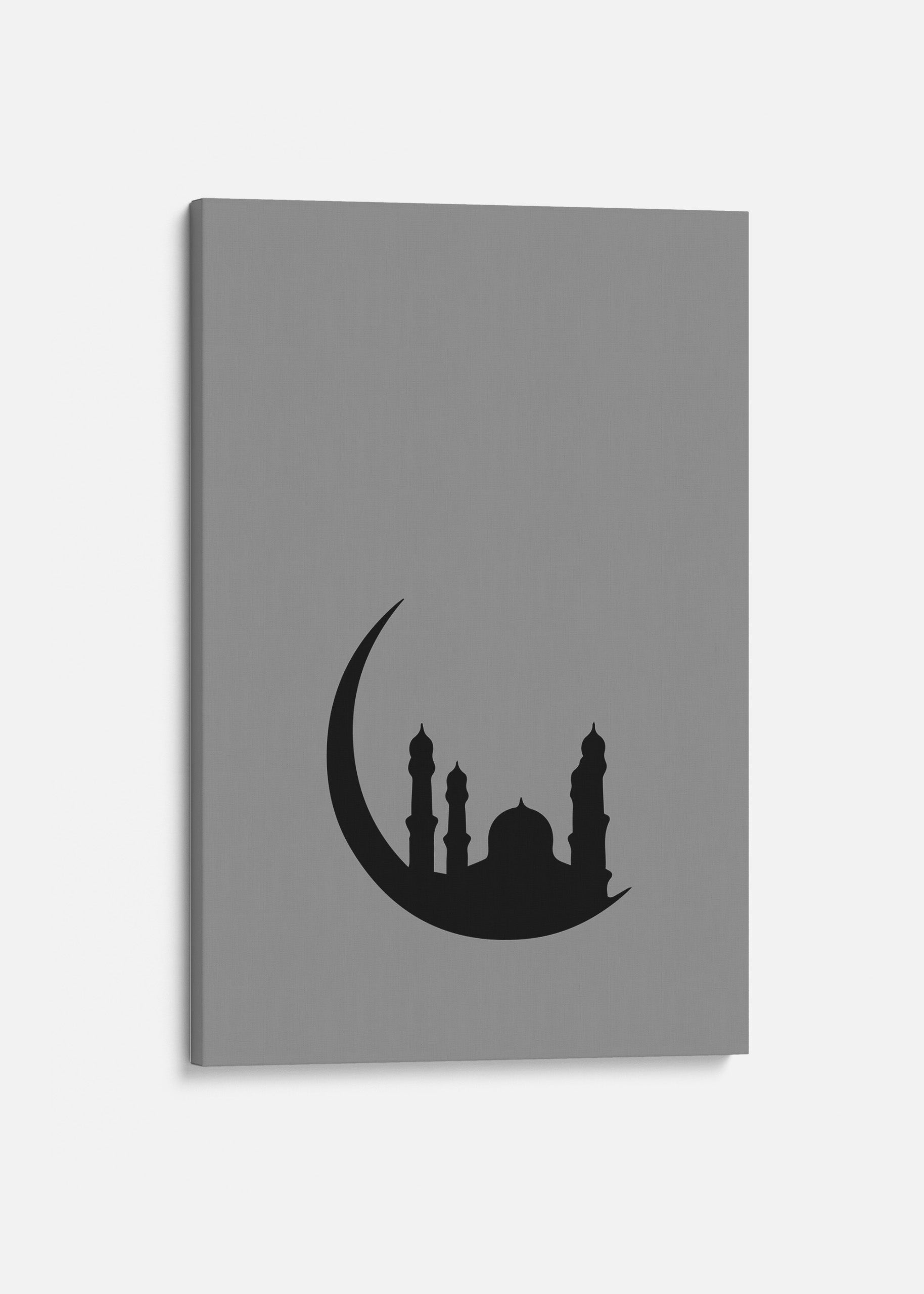 Crescent Moon Grey Canvas