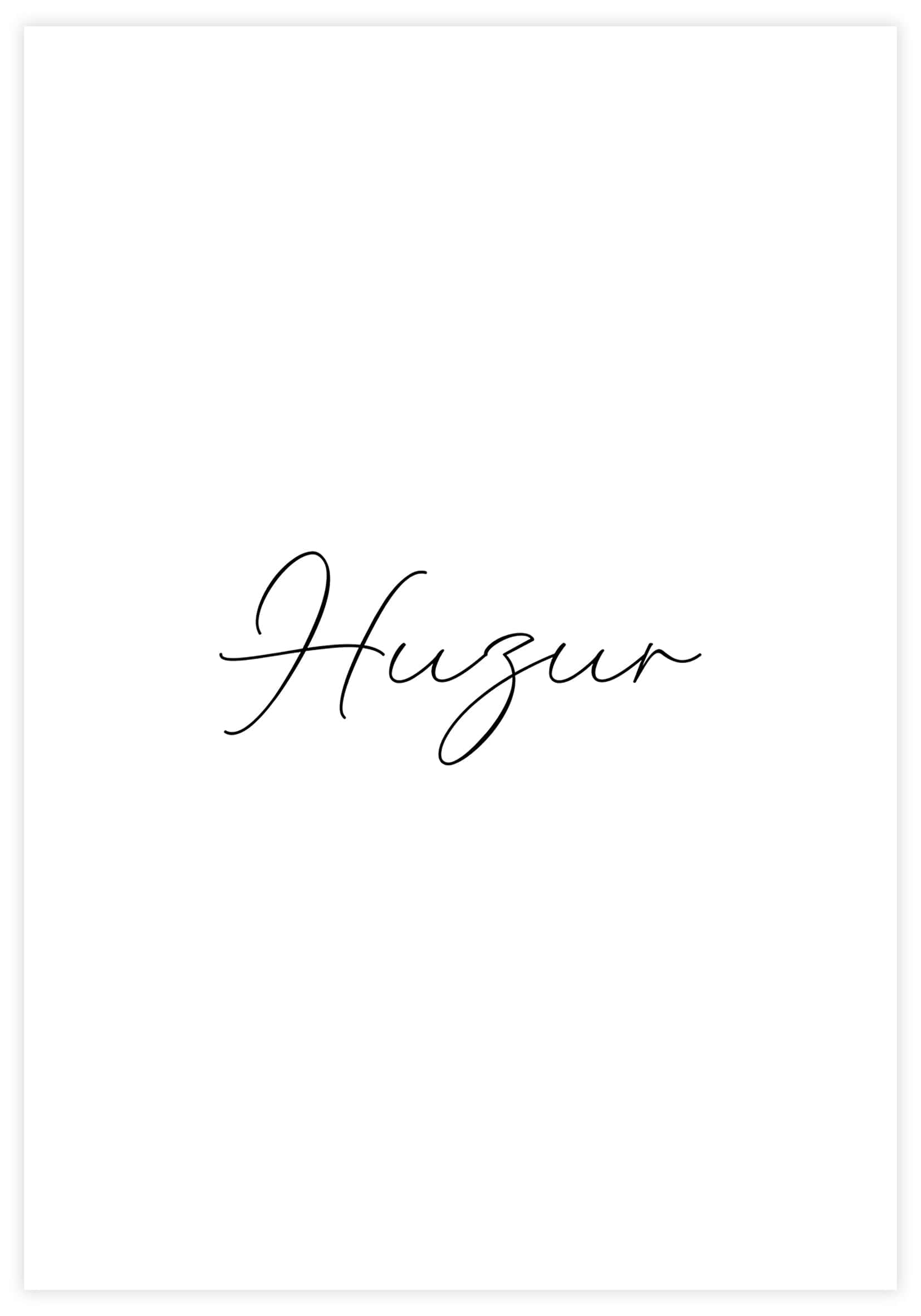 Huzur Minimalistic Poster - KAMAN