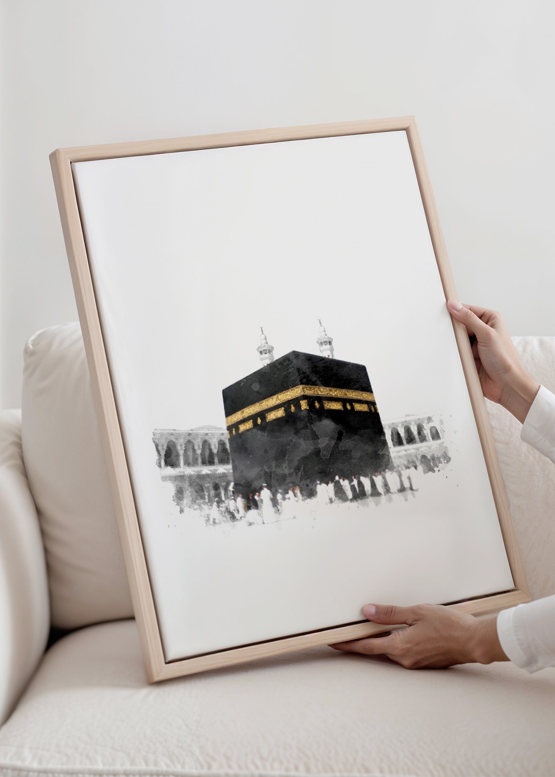 Kaaba Watercolor Canvas