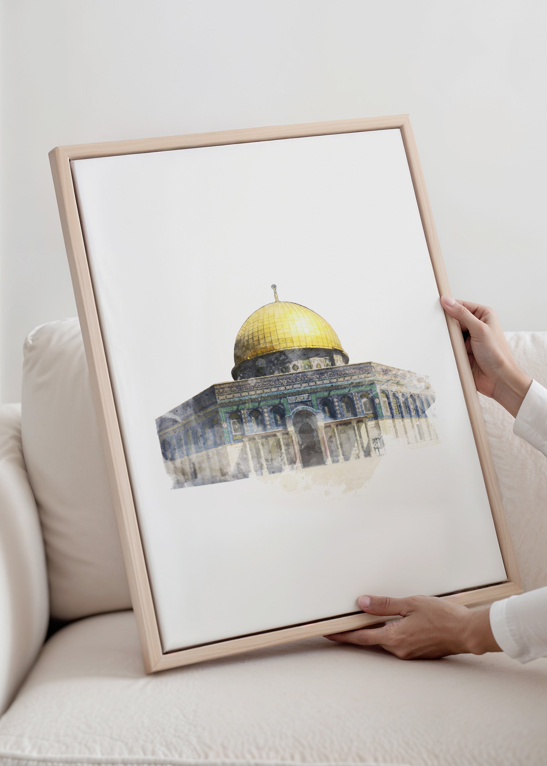 Al Aqsa Watercolor Canvas