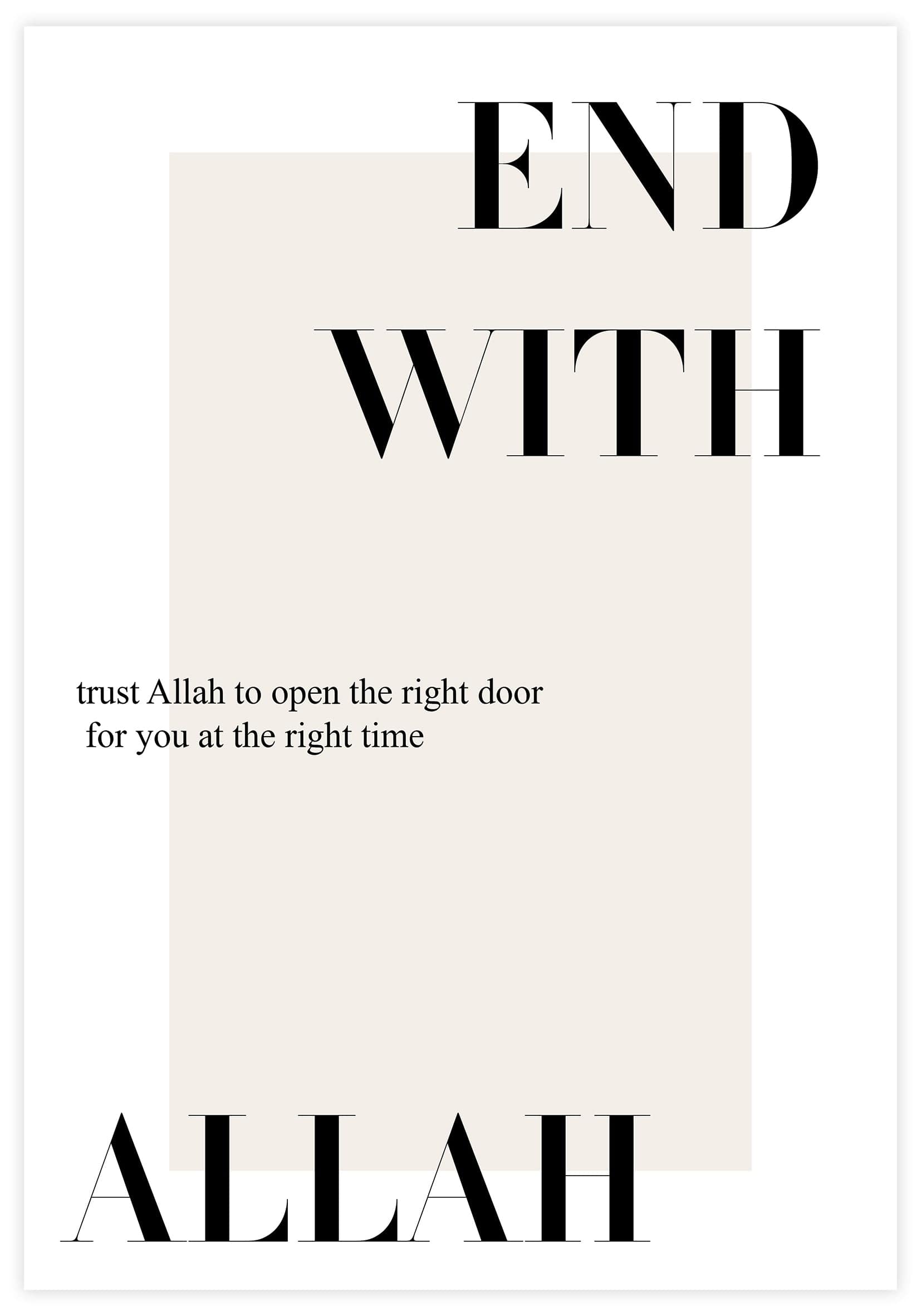 End With Allah Poster