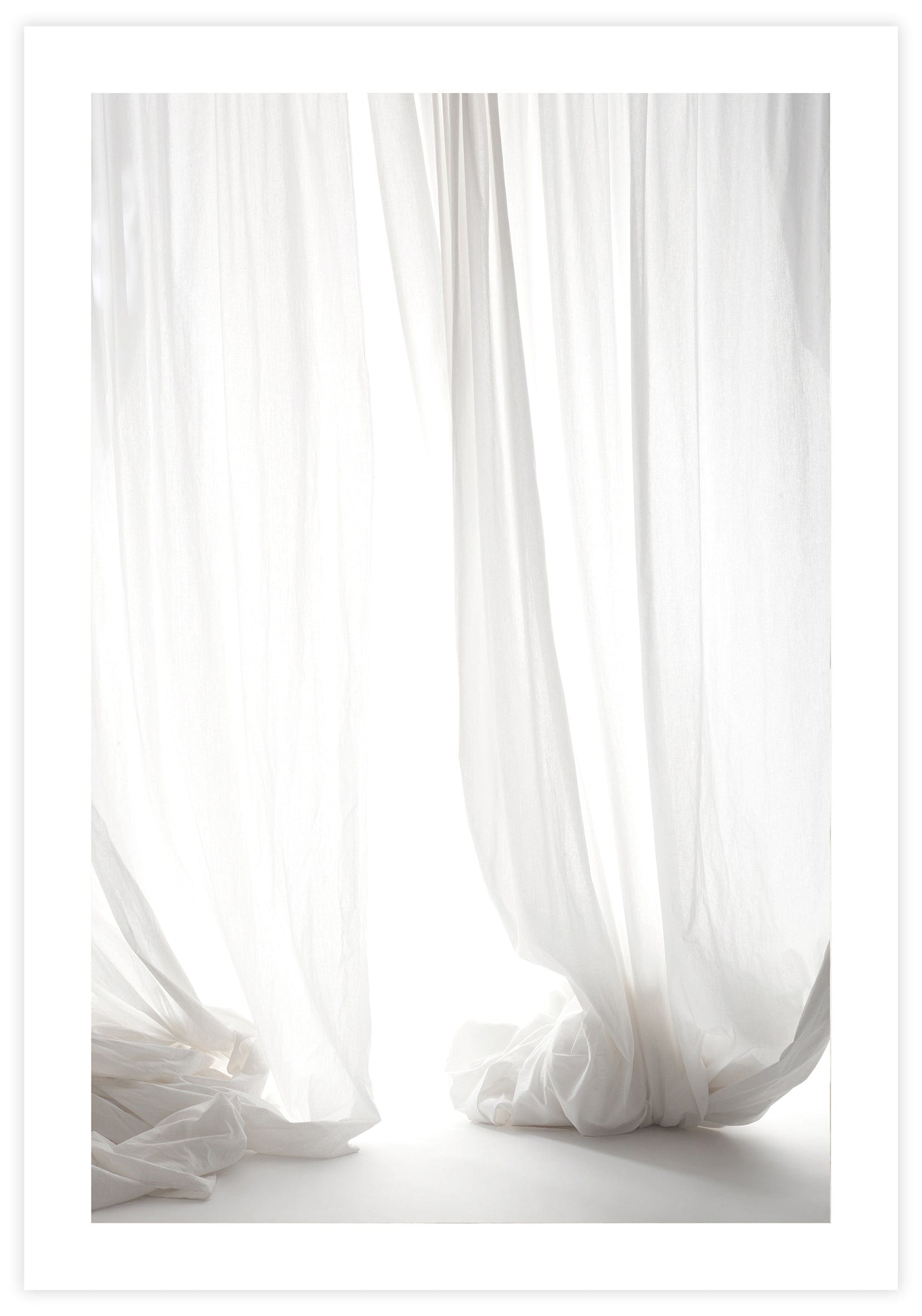 Curtain In Wind Poster