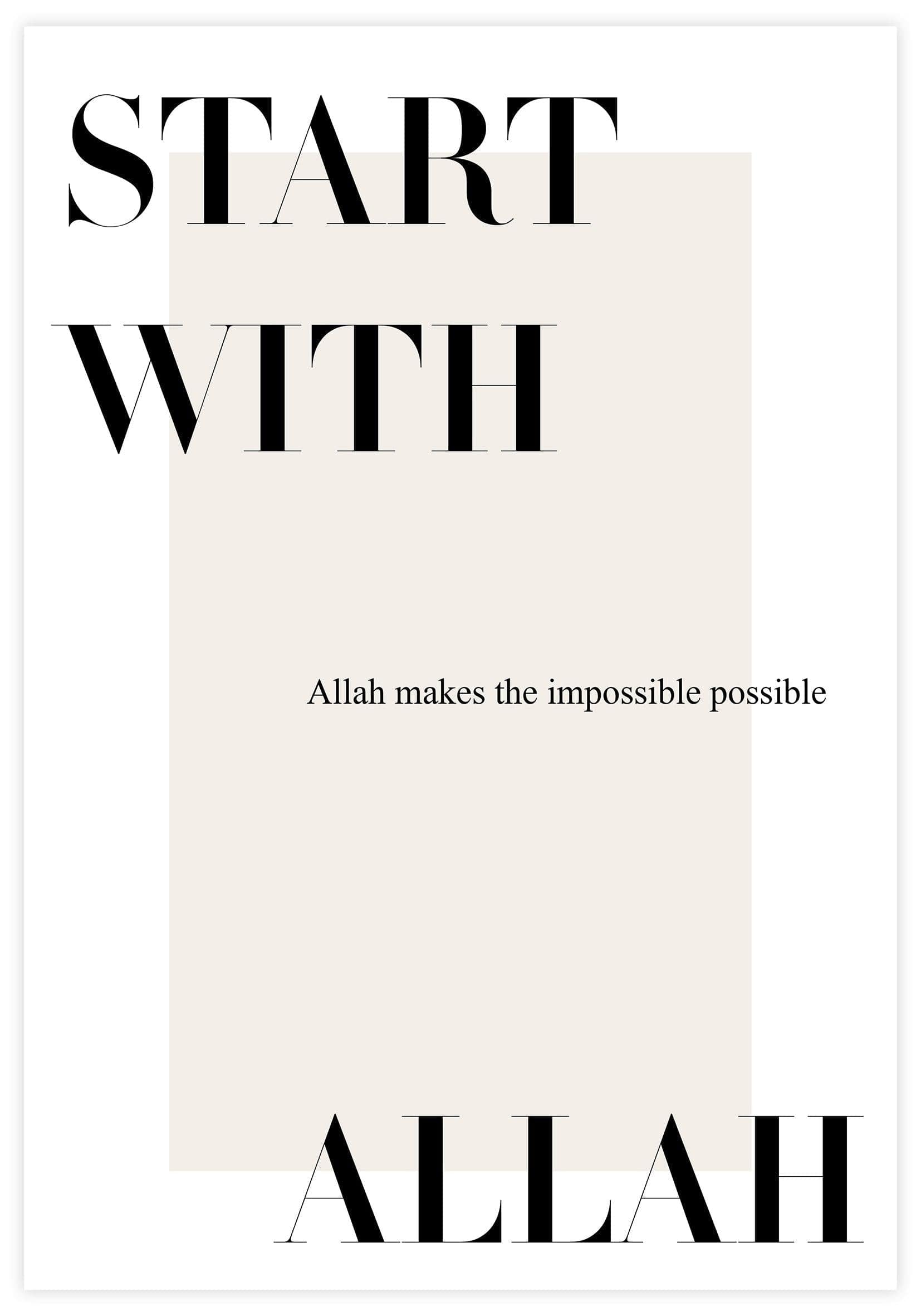 Start With Allah Poster