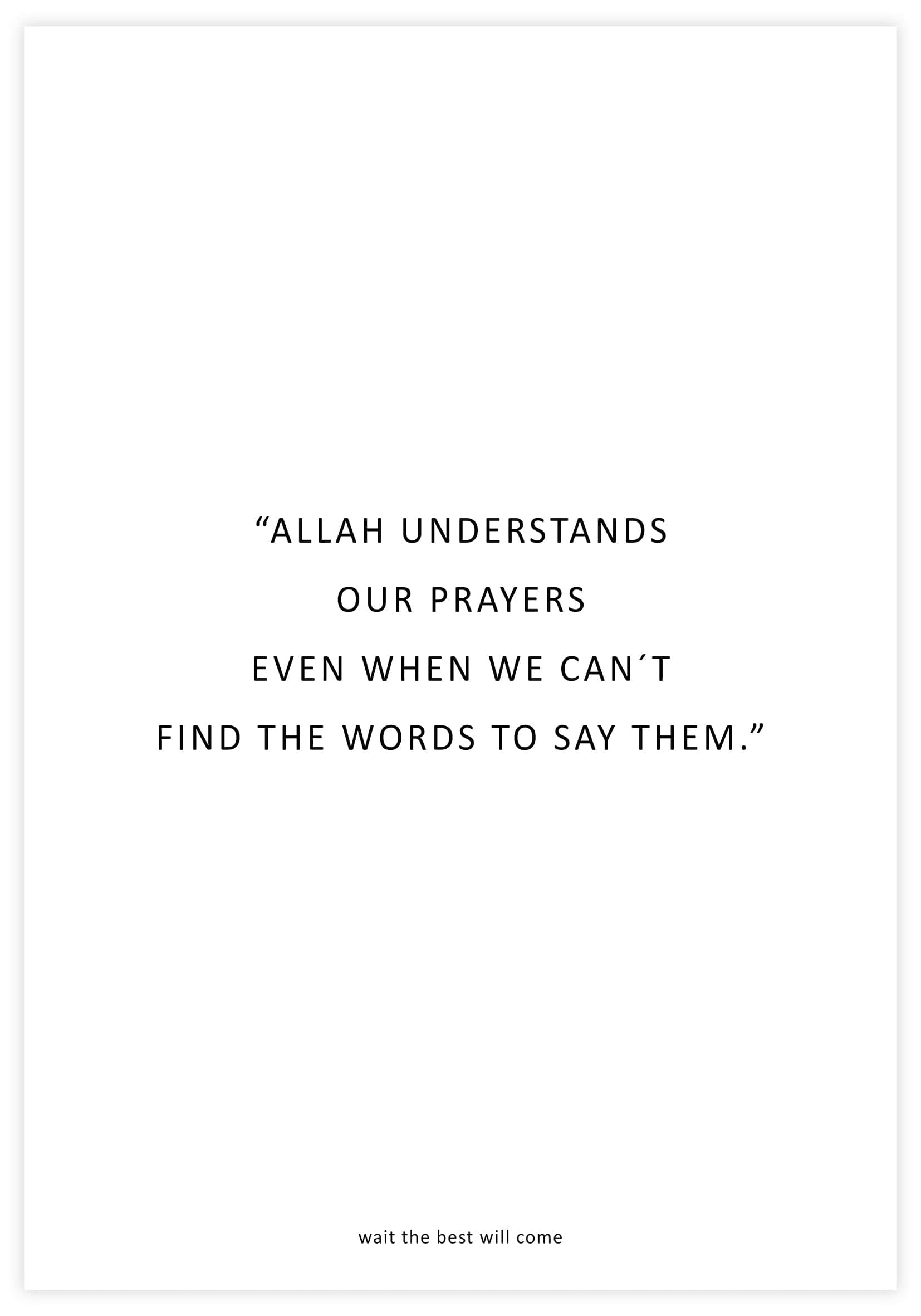 Allah Understands Poster