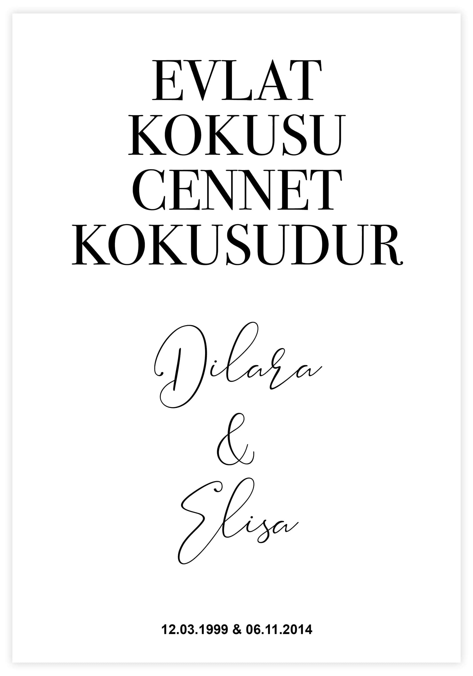 Evlat Kokusu Cennet Kokusudur Poster - KAMAN