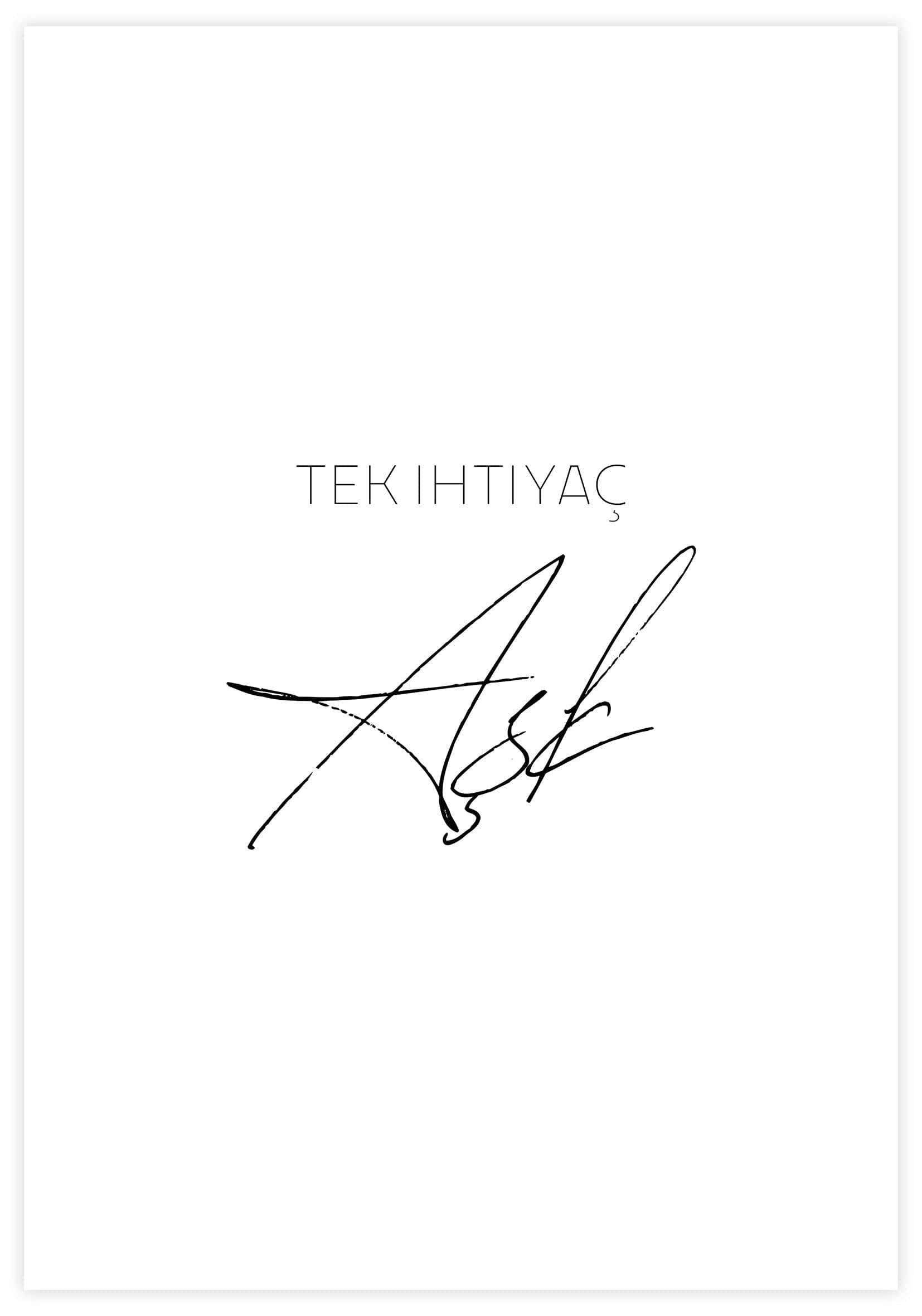 Tek Ihtiyac Ask Poster - KAMAN