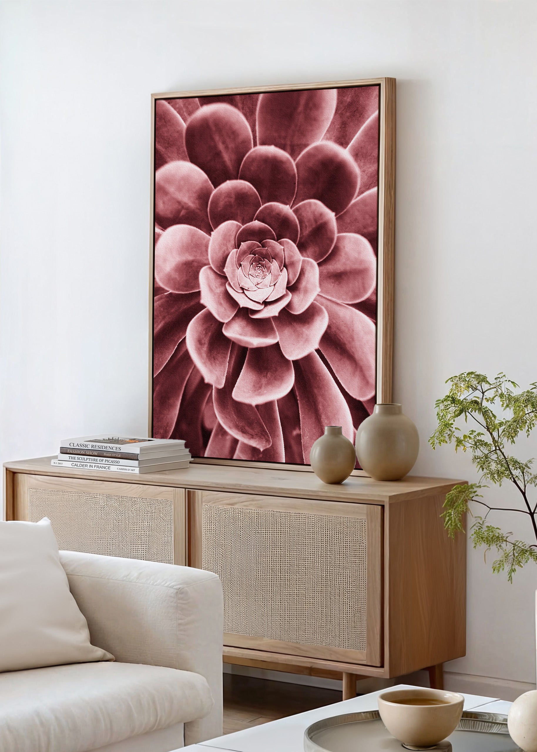 Red Succulent Canvas