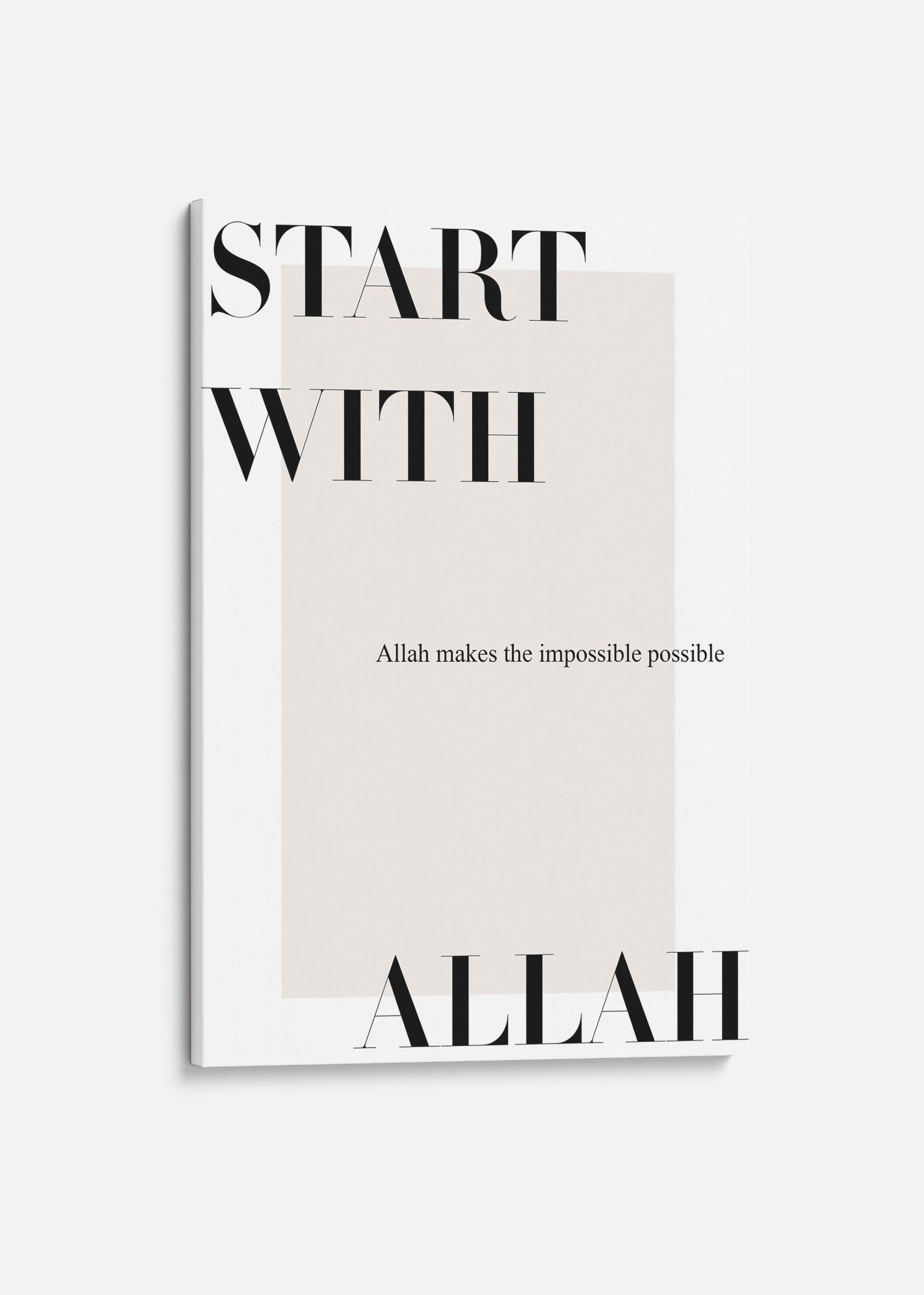 Start With Allah Canvas