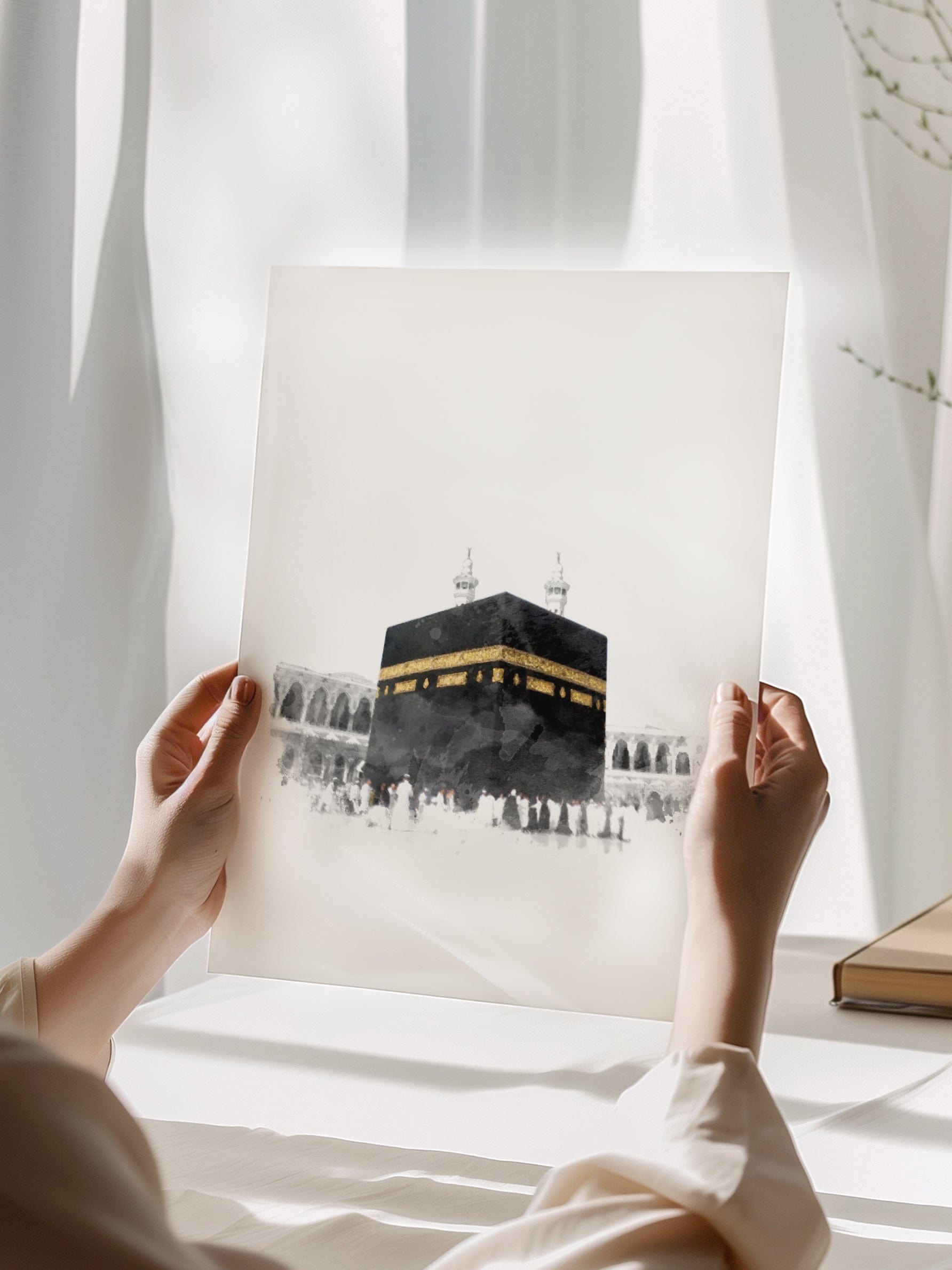 Kaaba Watercolor Poster