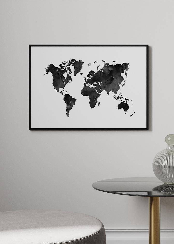 Worldmap Poster - KAMANART.DE